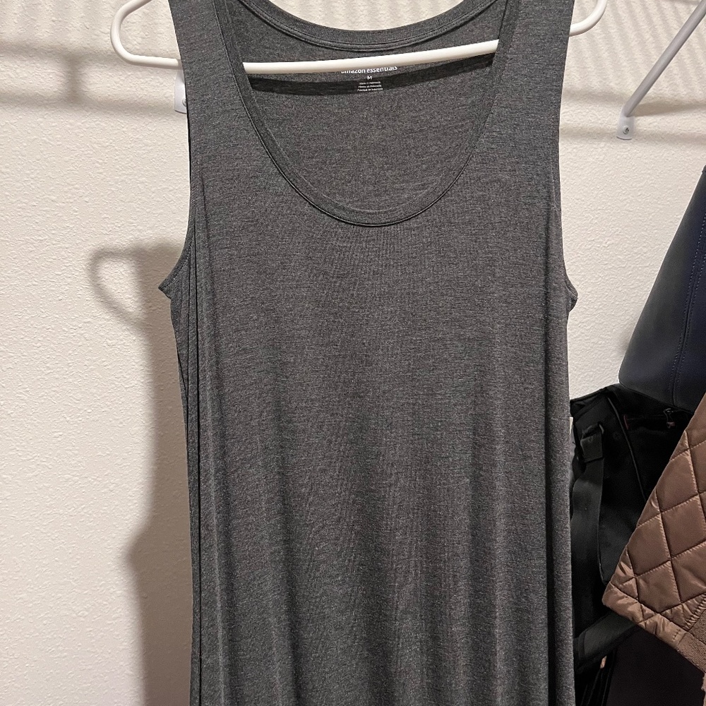 NWT Grey Jersey Tank Dress Amazon Essentials